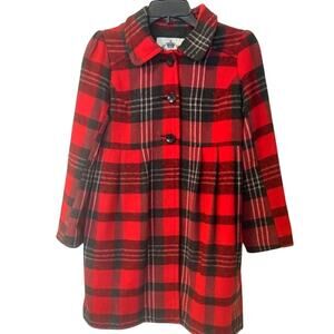 BB Dakota Tartan Plaid Wool Peacoat S